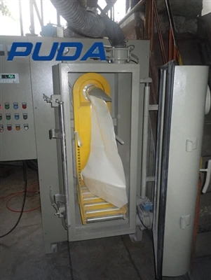 Echèl anbalaj poud 25kg nan montre automatisation endistriyèl la.